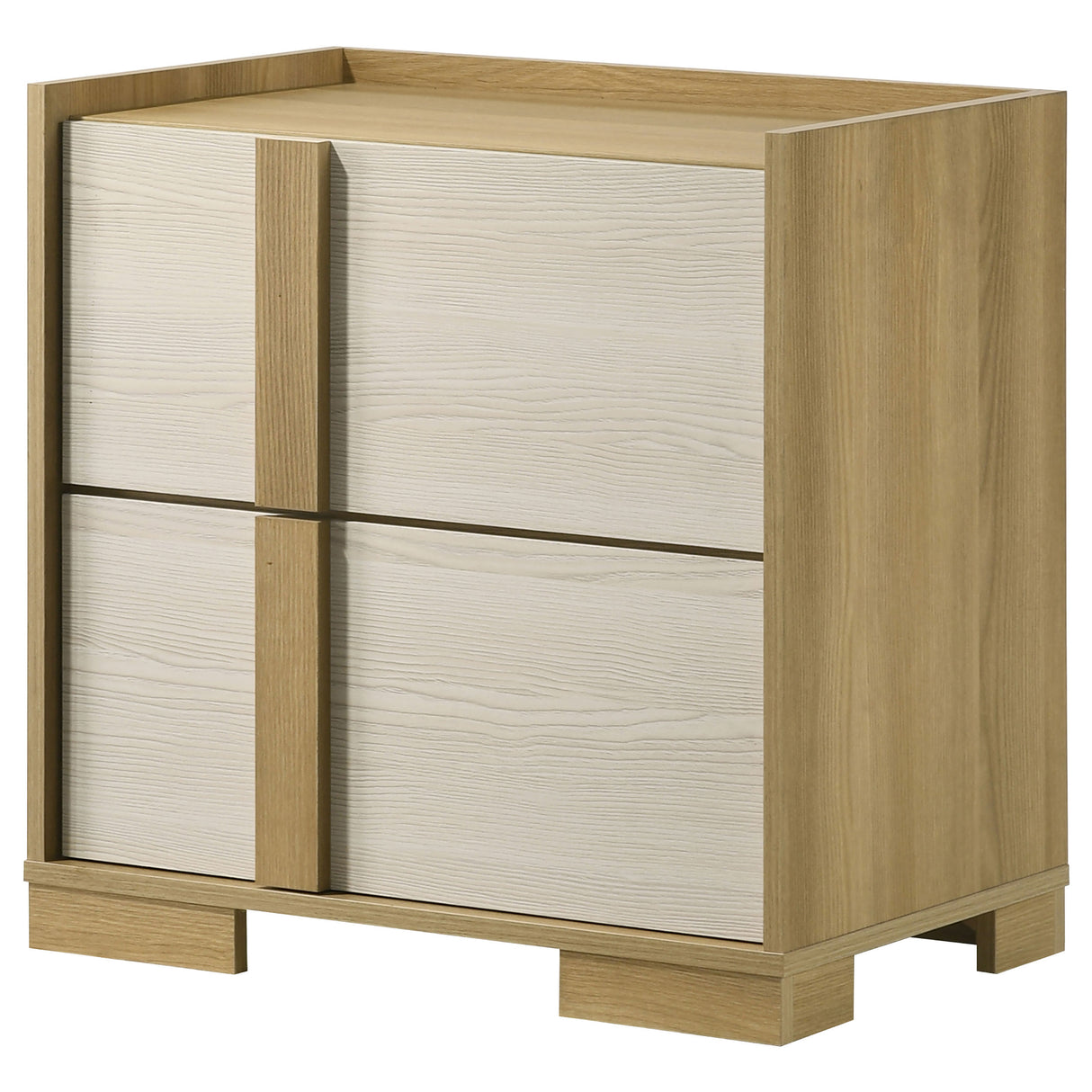 Hyland 2-drawer Nightstand Bedside Table Natural - Home Elegance USA