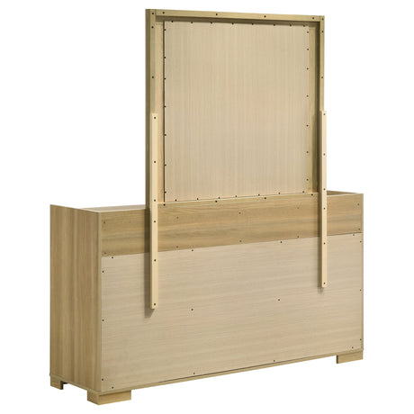 Hyland 6-drawer Dresser with Mirror Natural - Home Elegance USA