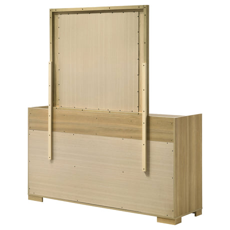 Hyland 6-drawer Dresser with Mirror Natural - Home Elegance USA