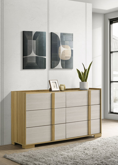 Hyland 6-drawer Dresser Natural - Home Elegance USA