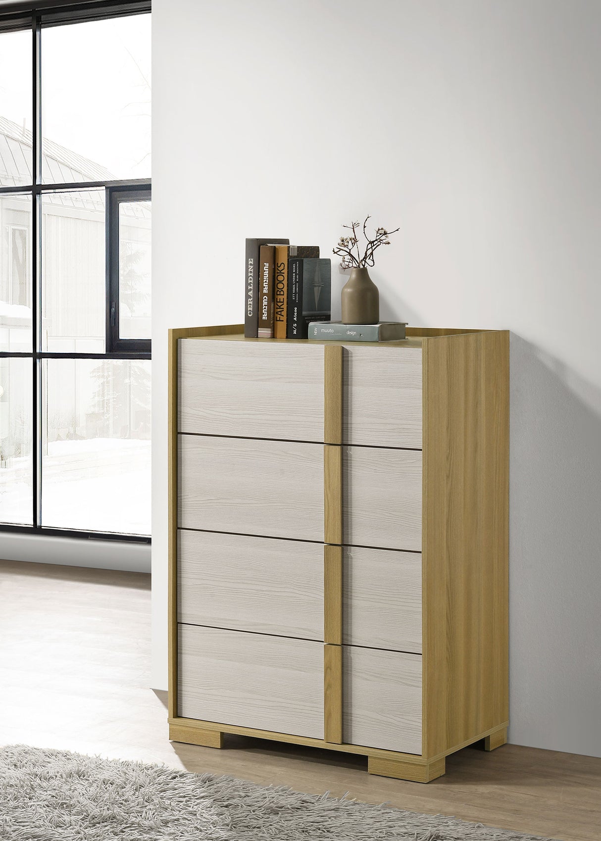 Hyland 4-drawer Chest of Drawers Natural - Home Elegance USA