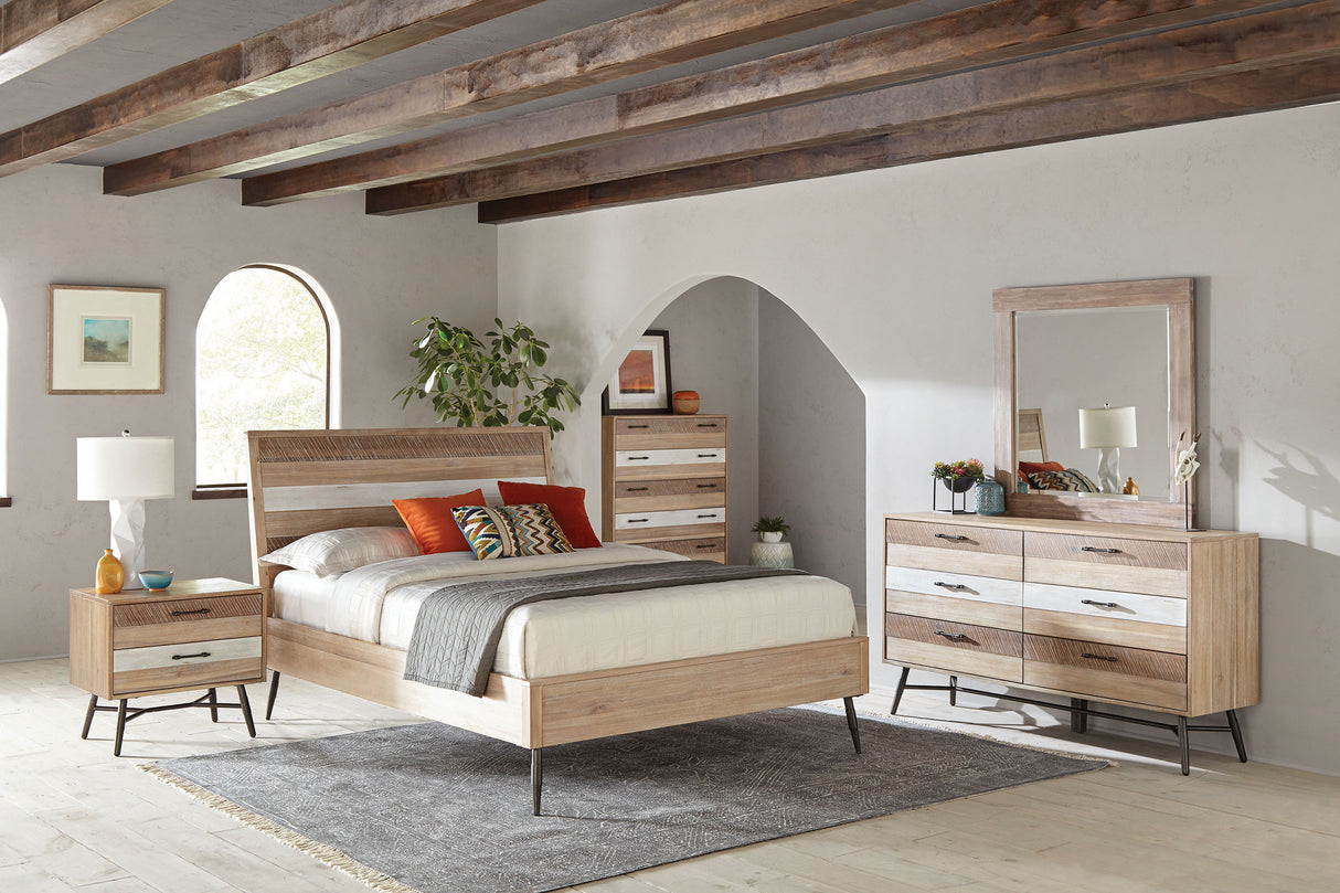 Eastern King Bed 4 Pc Set - Marlow 4-piece Eastern King Bedroom Set Rough Sawn Multi