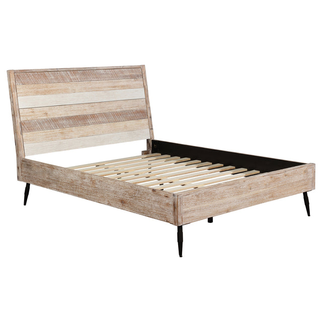 Eastern King Bed - Marlow Wood Eastern King Panel Bed Rough Sawn Multi