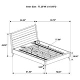 Eastern King Bed - Marlow Wood Eastern King Panel Bed Rough Sawn Multi