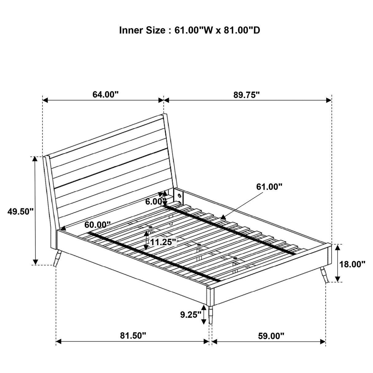 Queen Bed - Marlow Wood Queen Panel Bed Rough Sawn Multi