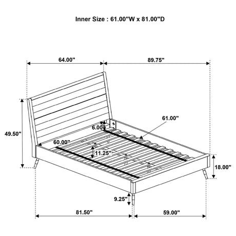 Queen Bed - Marlow Wood Queen Panel Bed Rough Sawn Multi