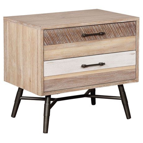 Nightstand - Marlow 2-drawer Nightstand Rough Sawn Multi