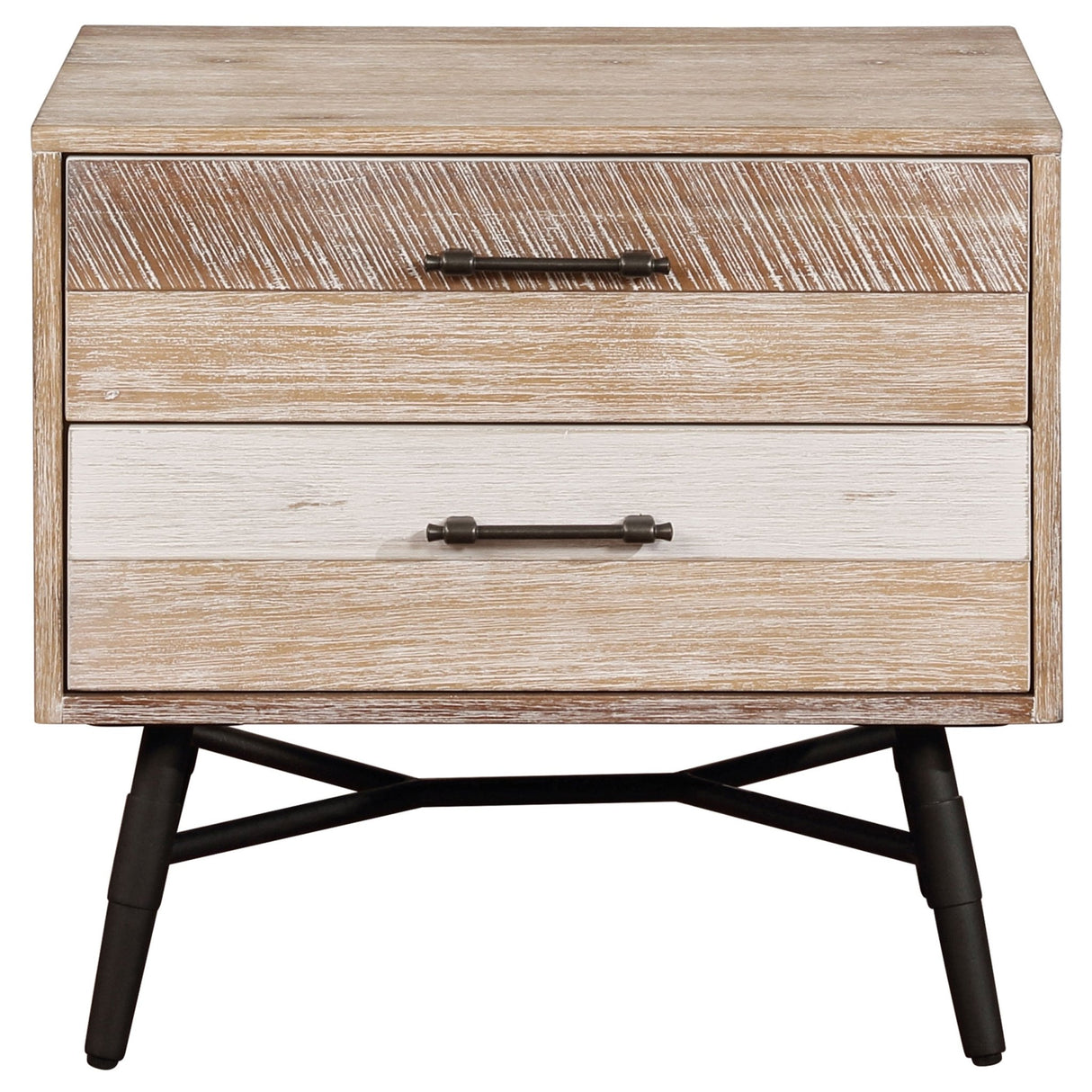 Nightstand - Marlow 2-drawer Nightstand Rough Sawn Multi