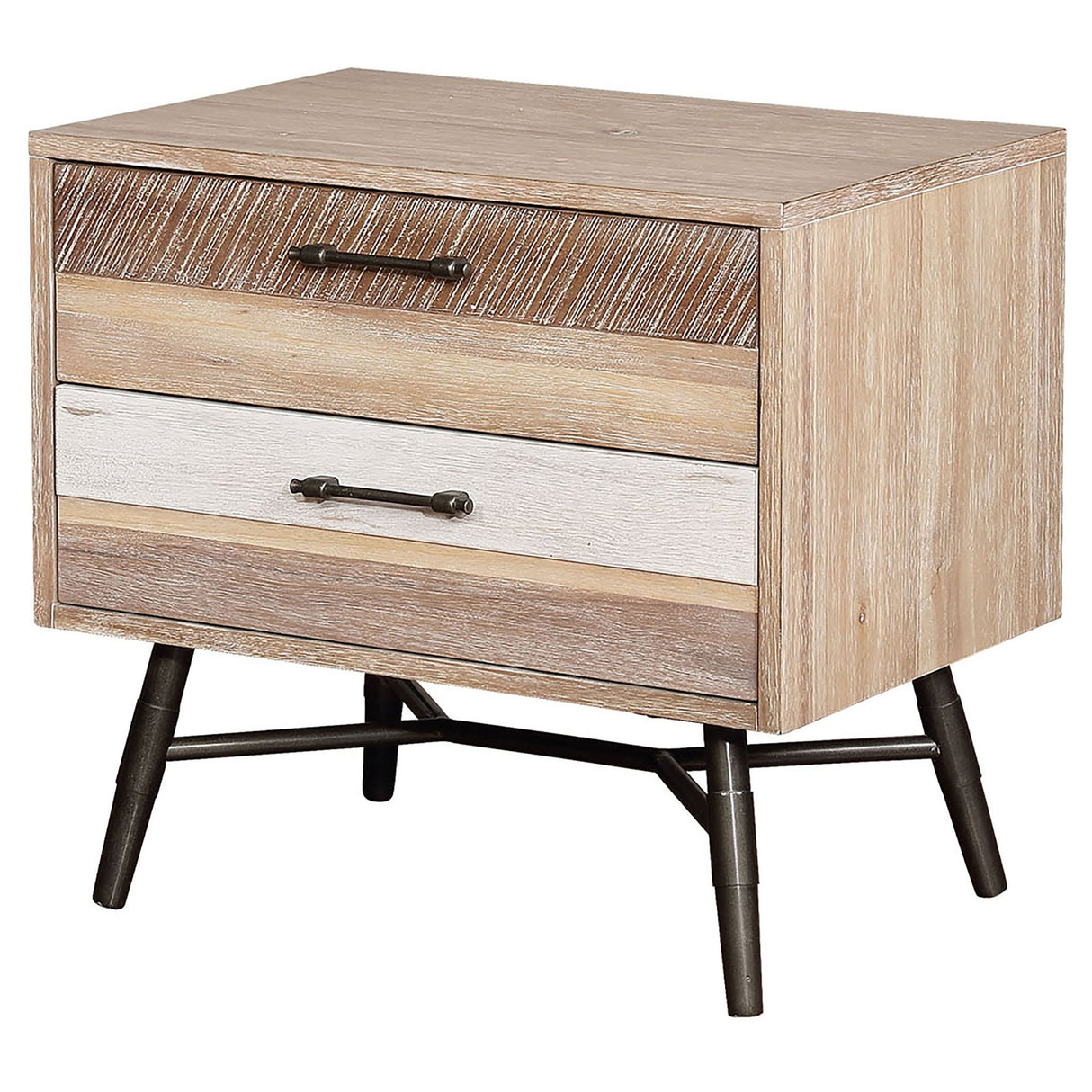 Nightstand - Marlow 2-drawer Nightstand Rough Sawn Multi