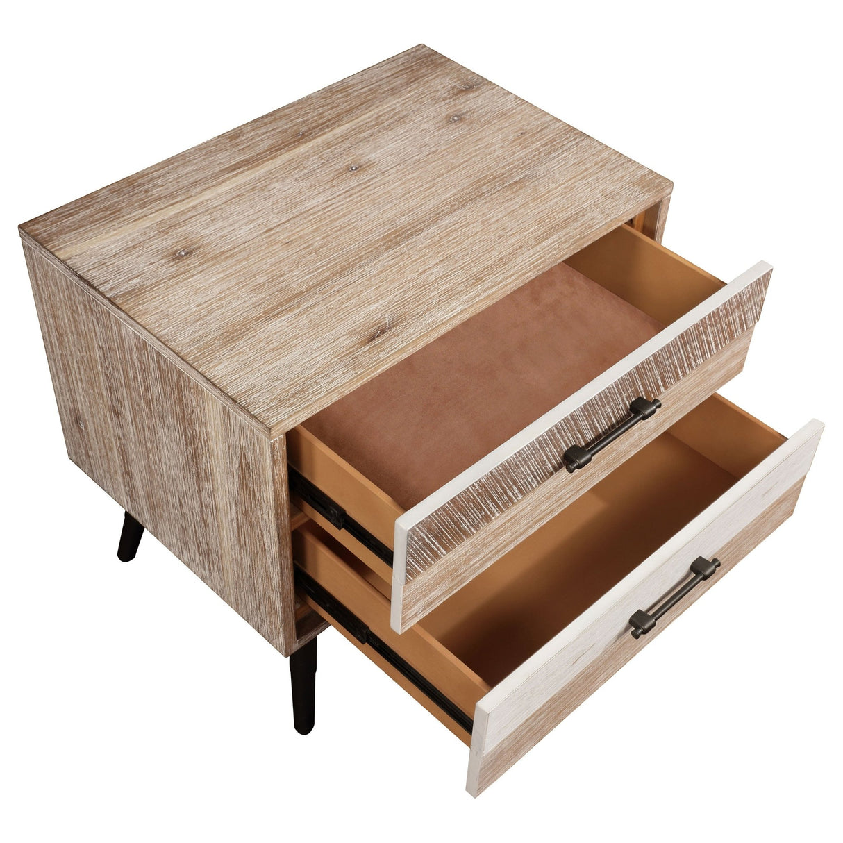 Nightstand - Marlow 2-drawer Nightstand Rough Sawn Multi