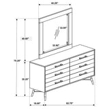 Dresser With Mirror - Marlow 6-drawer Dresser with Mirror Rough Sawn Multi