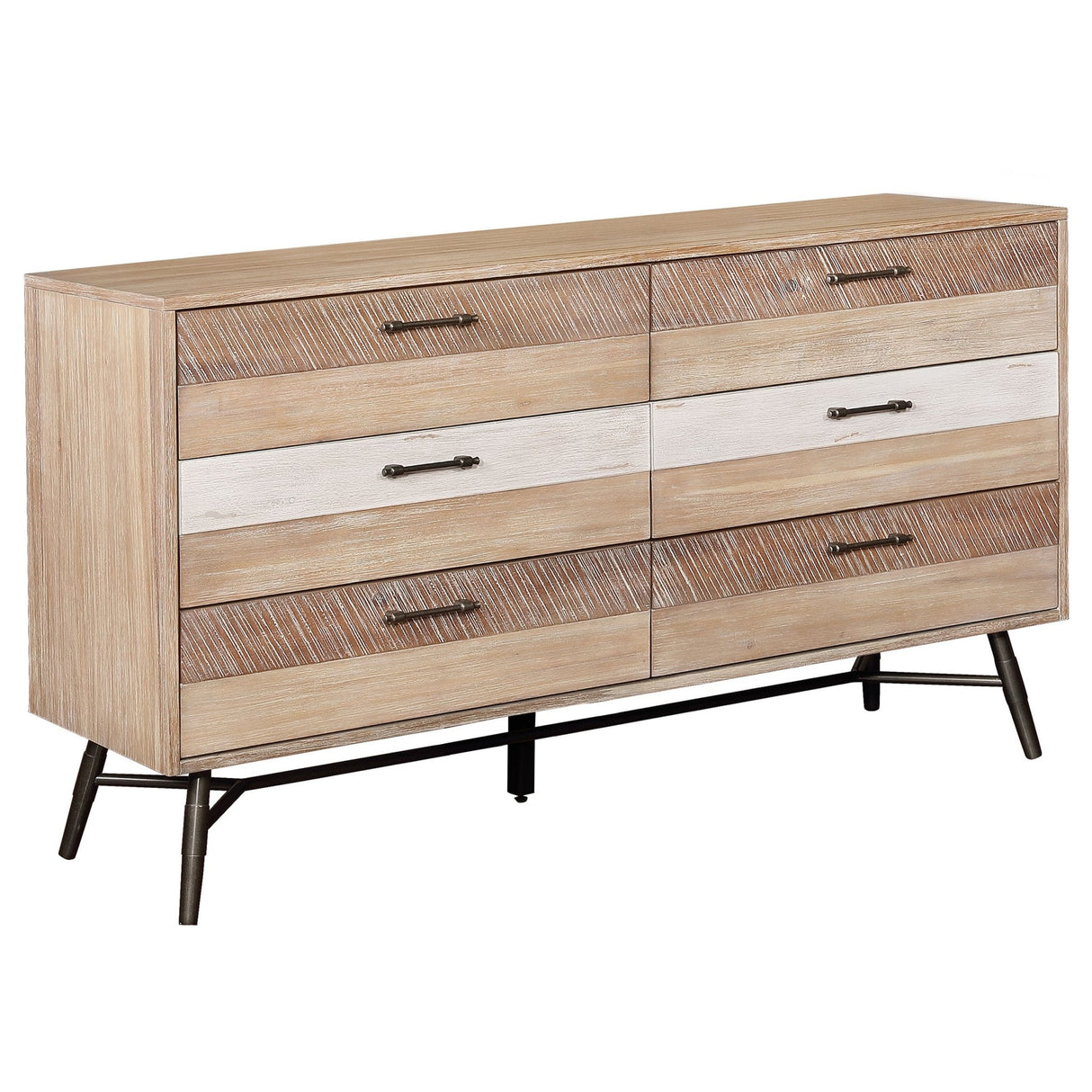 Dresser - Marlow 6-drawer Dresser Rough Sawn Multi