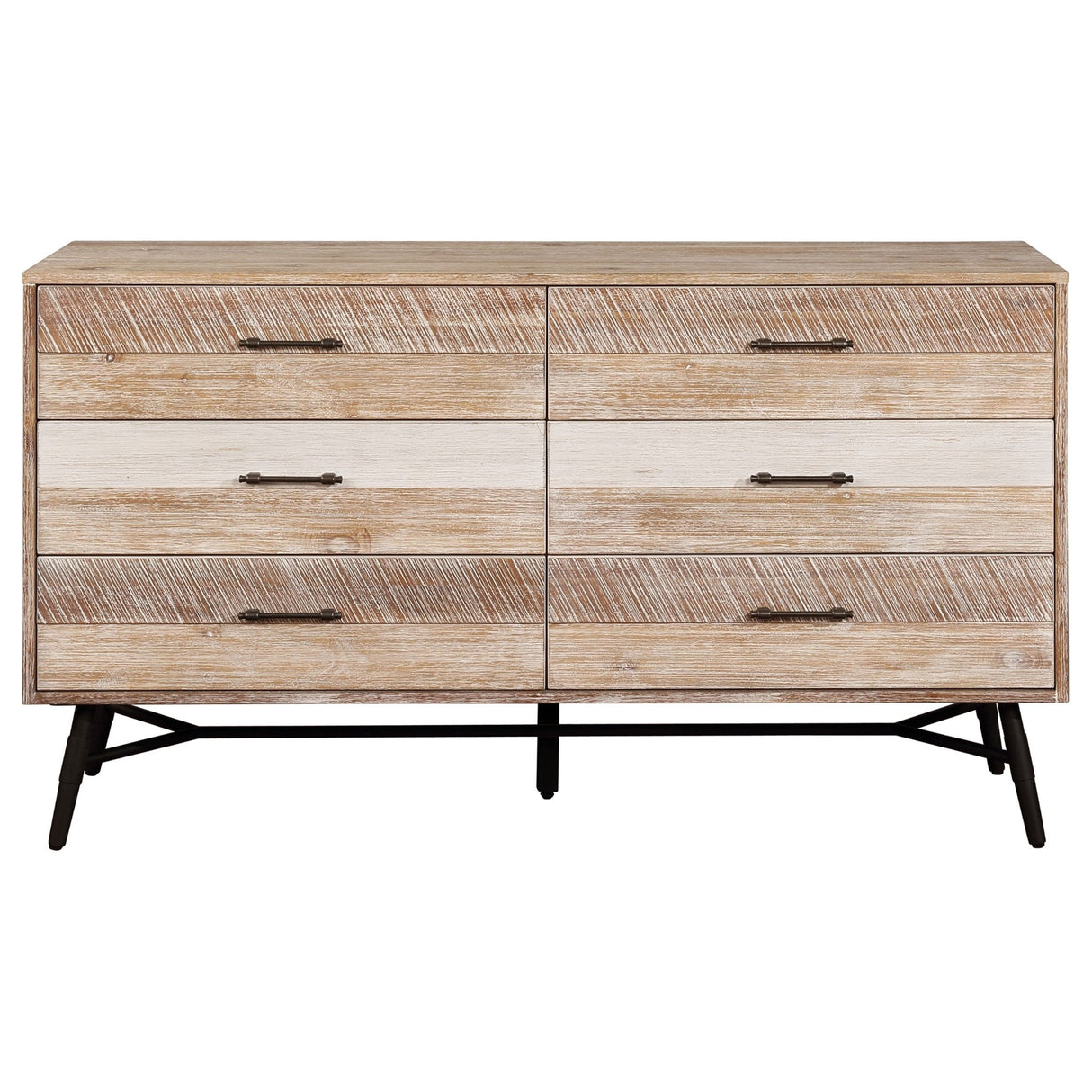 Dresser - Marlow 6-drawer Dresser Rough Sawn Multi