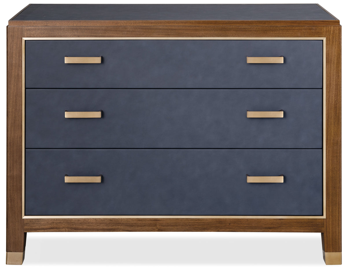 Melange Gene Accent Drawer Chest - Dark Brown / Blue by Hooker Furniture - View 3