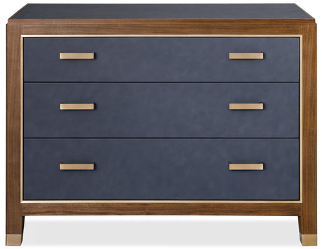 Melange Gene Accent Drawer Chest - Dark Brown / Blue by Hooker Furniture - View 3