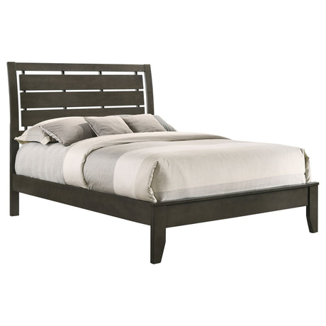 Full Bed - Serenity Wood Full Panel Bed Mod Grey