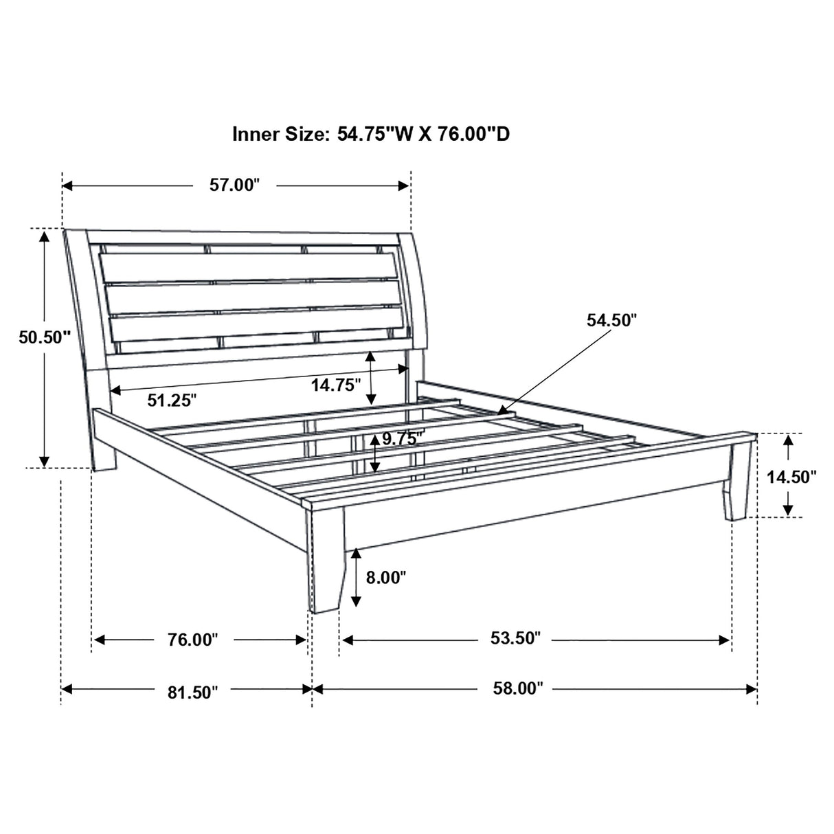 Full Bed - Serenity Wood Full Panel Bed Mod Grey