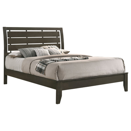 Eastern King Bed - Serenity Wood Eastern King Panel Bed Mod Grey