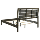 Eastern King Bed - Serenity Wood Eastern King Panel Bed Mod Grey