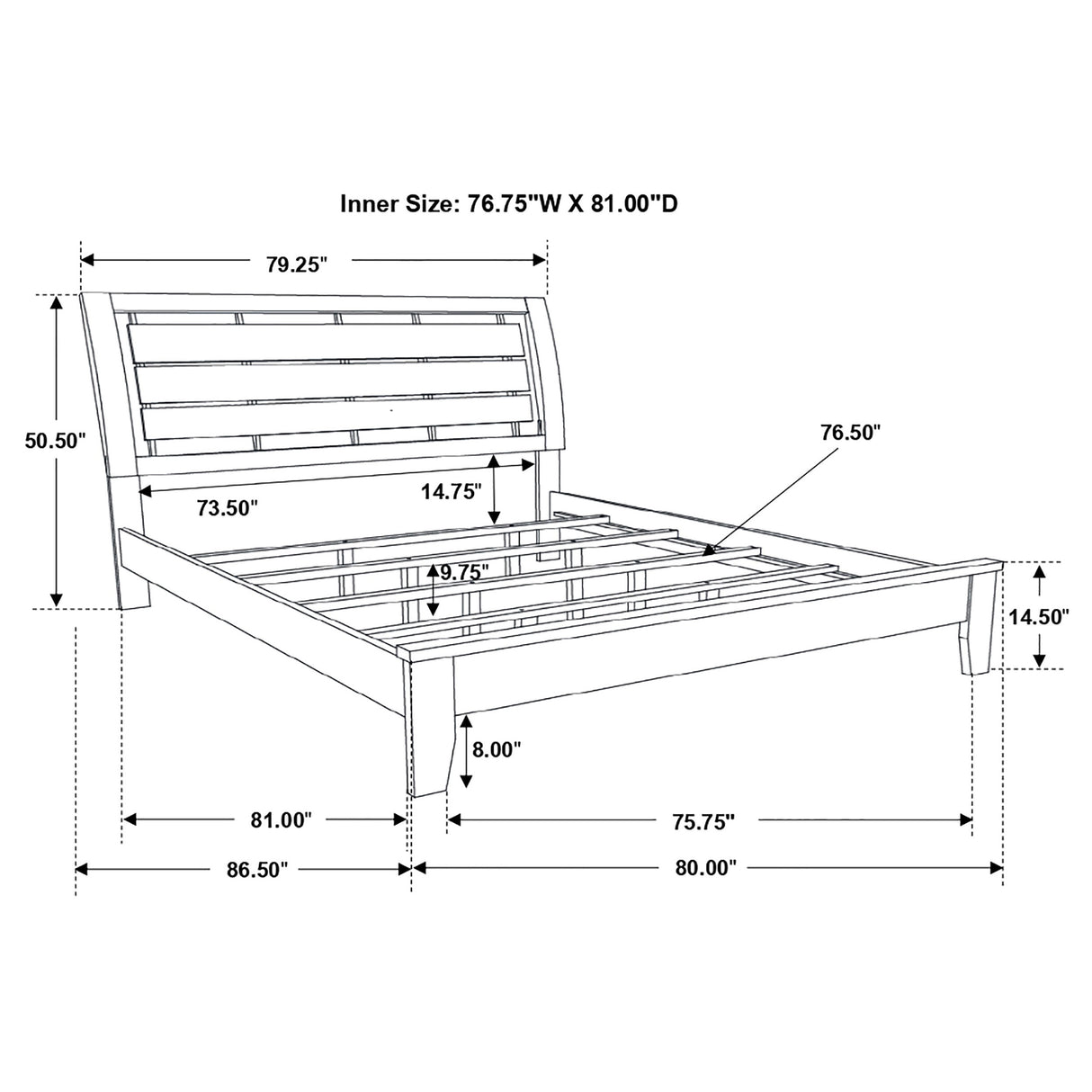 Eastern King Bed - Serenity Wood Eastern King Panel Bed Mod Grey