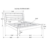 Eastern King Bed - Serenity Wood Eastern King Panel Bed Mod Grey