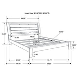 Queen Bed - Serenity Wood Queen Panel Bed Mod Grey