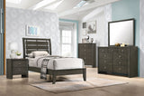 Twin Bed 4 Pc Set - Serenity 4-piece Twin Bedroom Set Mod Grey