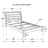 Twin Bed 5 Pc Set - Serenity 5-piece Twin Bedroom Set Mod Grey