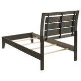 Twin Bed - Serenity Wood Twin Panel Bed Mod Grey