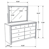 Dresser With Mirror - Serenity 9-drawer Dresser with Mirror Mod Grey