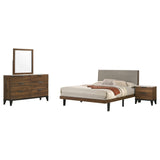 Eastern King Bed 4 Pc Set - Mays 4-piece Eastern King Bedroom Set Walnut