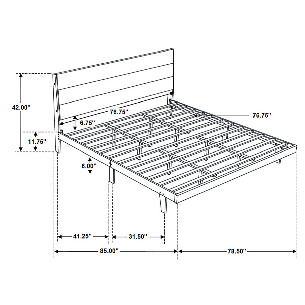 Eastern King Bed 4 Pc Set - Mays 4-piece Eastern King Bedroom Set Walnut