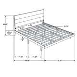 Eastern King Bed - Mays Wood Eastern King Panel Bed Walnut