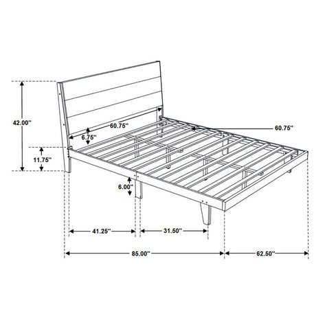 Queen Bed - Mays Wood Queen Panel Bed Walnut