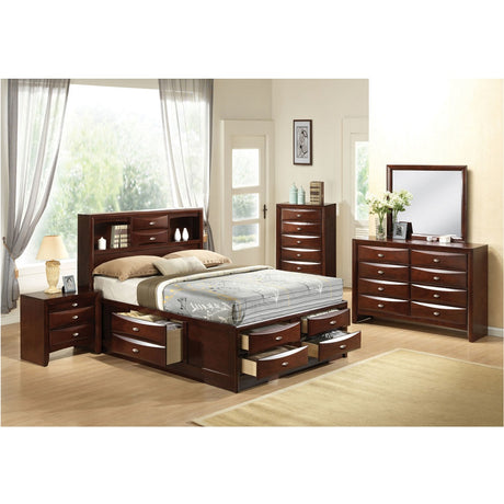 Acme - Ireland EK Bed W/Storage 21596EK Espresso Finish