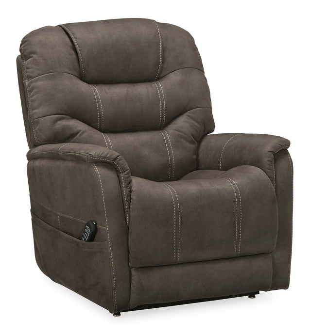 Ashley Espresso Ballister Power Lift Recliner - Microfiber - 2160412 - Home Elegance USA - 1