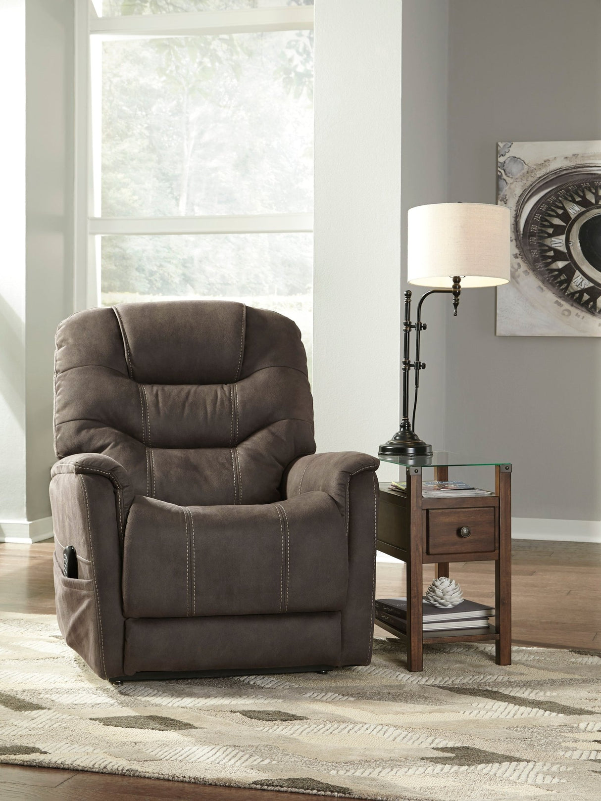 Ashley Espresso Ballister Power Lift Recliner - Microfiber - 2160412 - Home Elegance USA - 8