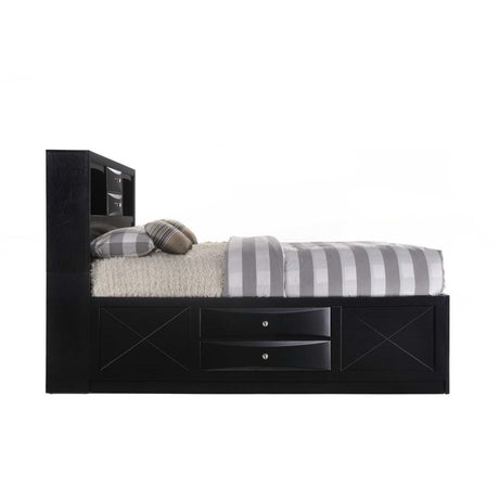 Acme - Ireland Full Bed W/Storage 21620F Black Finish