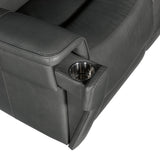 Lyra Zero Gravity Power Sofa With Power Headrest - Dark Gray by Hooker Furniture - View 2
