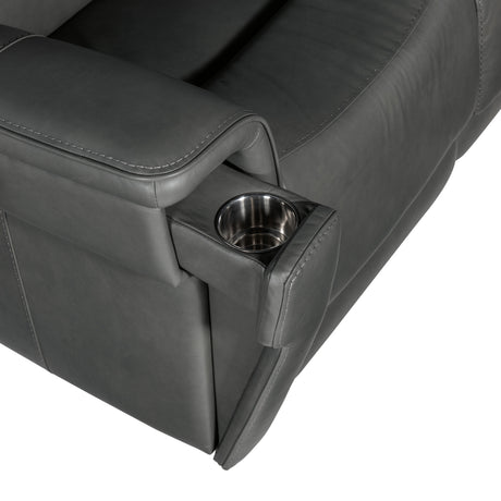 Lyra Zero Gravity Power Sofa With Power Headrest - Dark Gray by Hooker Furniture - View 2