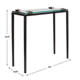 Averona Glass Top Accent Table - Bronze by Uttermost - View 7