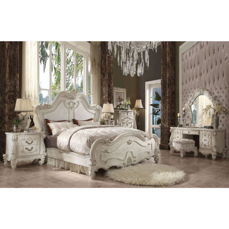 Acme - Versailles CK Bed 21754CK Bone White Finish