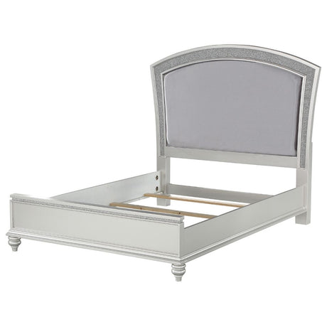 Acme - Maverick CK Bed 21794CK Fabric & Platinum Finish