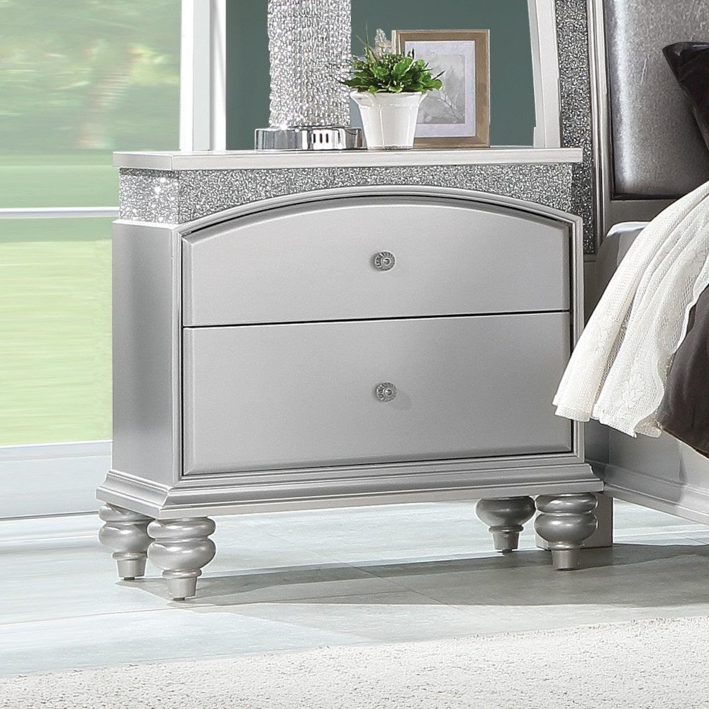 Acme - Maverick Nightstand 21803 Platinum Finish