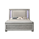 Antares Queen Bed 21820Q Fabric & Light Gray Oak Finish | Acme - 21820Q - Home Elegance USA - 2