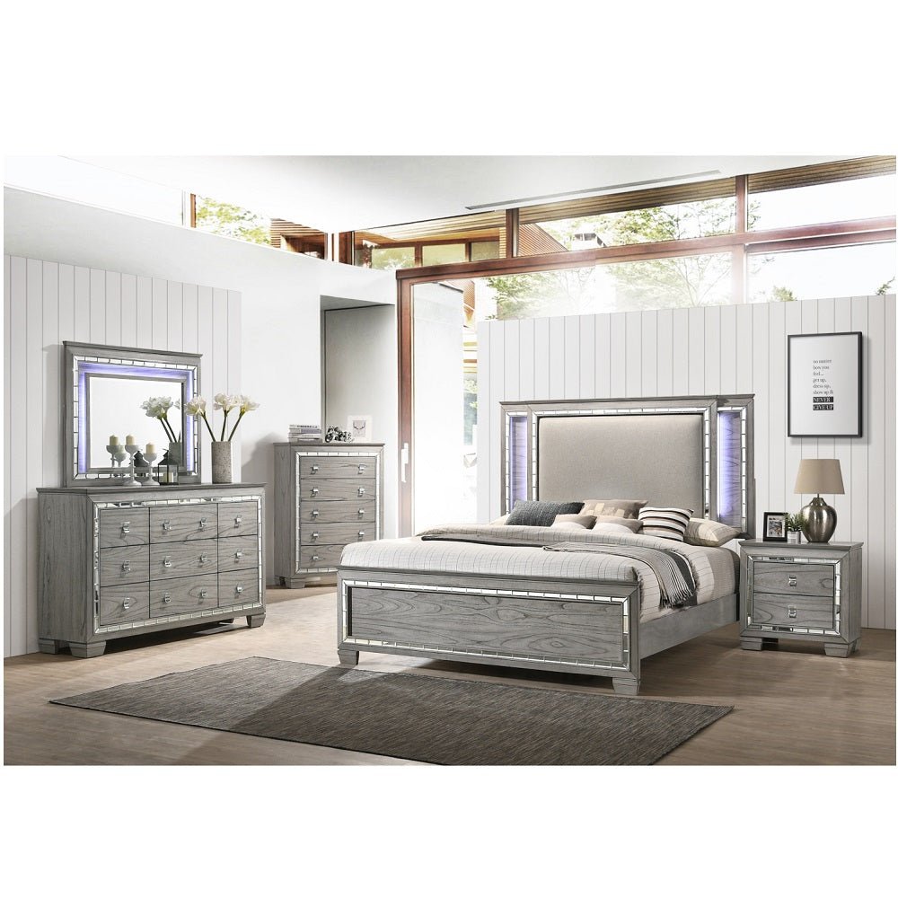 Antares Nightstand 21823 Light Gray Oak Finish | Acme - 21823 - Home Elegance USA - 6