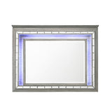 Acme - Antares Mirror W/Led 21824 Light Gray Oak Finish