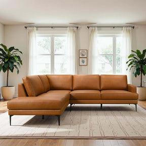 Bristol Durable Vegan Leather Left-Facing Sectional Sofa - sold by Home Elegance USA