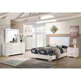 Dulcey White High Gloss 5-piece Full Bedroom Set