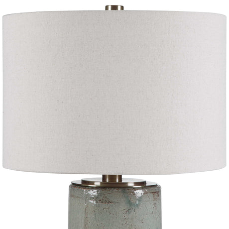 Callais Crackled Table Lamp Aqua - Green / Beige by Uttermost - View 6